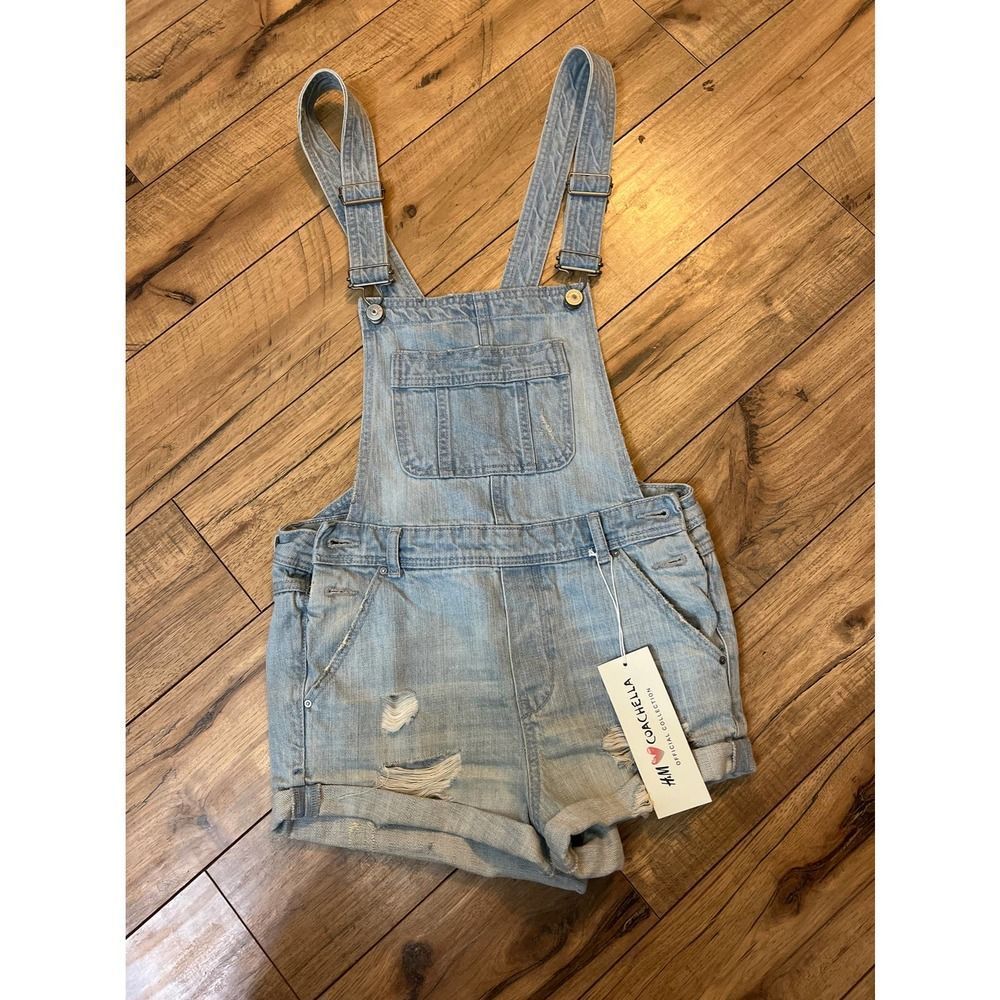 NWOT Coachella by H&M size 4 denim overalls jeans